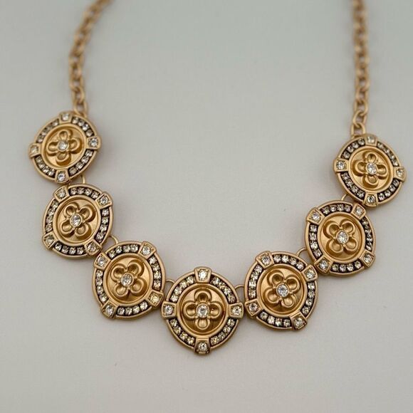 Southern Living Gold-Tone Medallion Statement Necklace - Picture 7 of 8